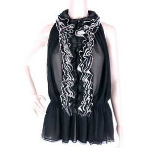 Neiman Marcus Women Top Sleeveless Robert Rodriguez For Target Ruffle Size L